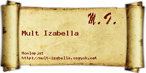 Mult Izabella névjegykártya